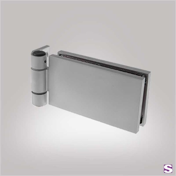 Scharnier Glas-Wand für schmale Türpfosten, aluminium eloxiert EV1